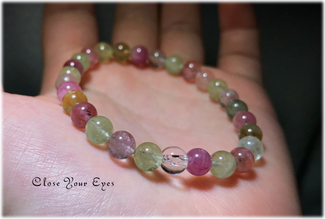 オンリーワンブレス　６ｍｍエナジーブレス　マルチトルマリン　ライト