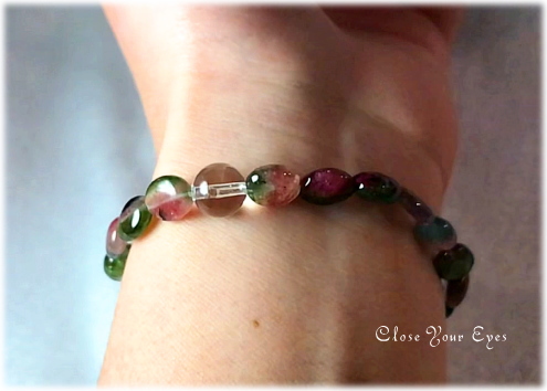 オンリーワンブレス　ハイパーエナジーブレス　ウォーターメロントルマリン（オーバル）