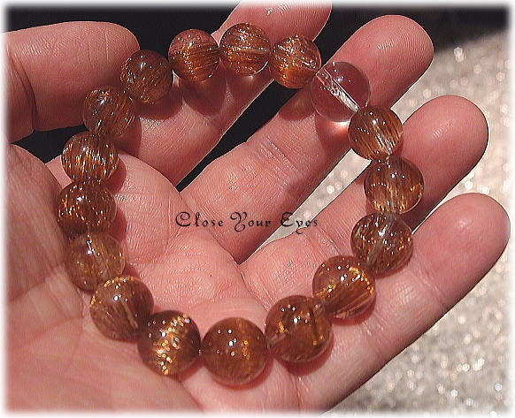 レアな石達　キャッツアイオレンジルチルクォーツ　11ミリ　画像３