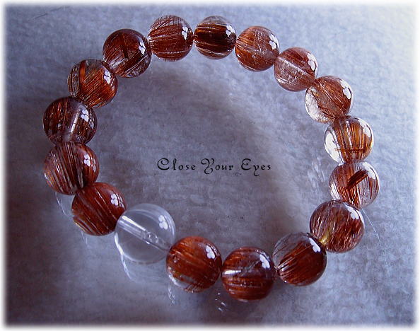 レアな石達　キャッツアイオレンジルチルクォーツ　11ミリ　画像４