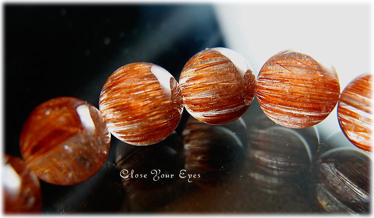 レアな石達　キャッツアイオレンジルチルクォーツ　11ミリ　画像５