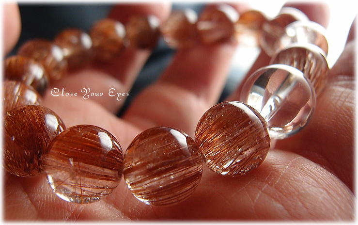 レアな石達　キャッツアイオレンジルチルクォーツ　11ミリ　画像６