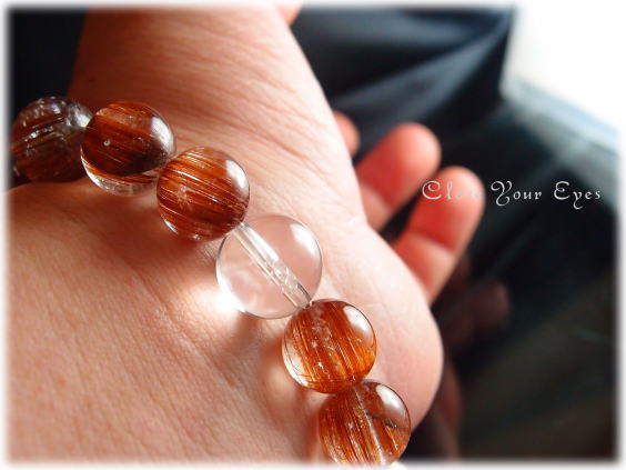 レアな石達　キャッツアイオレンジルチルクォーツ　11ミリ　画像７