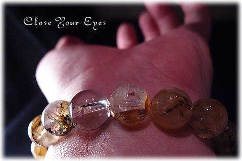 レアな石達　輝く樹林　デンドリティッククォーツ　１２ｍｍ玉ブレス　画像６