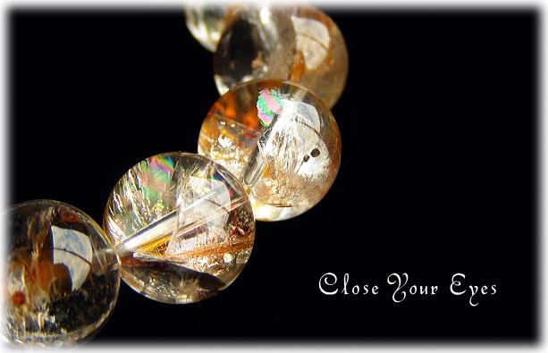 レアな石達　自然の織り成す芸術 ヘマタイト・イン・クォーツ・１１ｍｍ玉ブレス　画像４