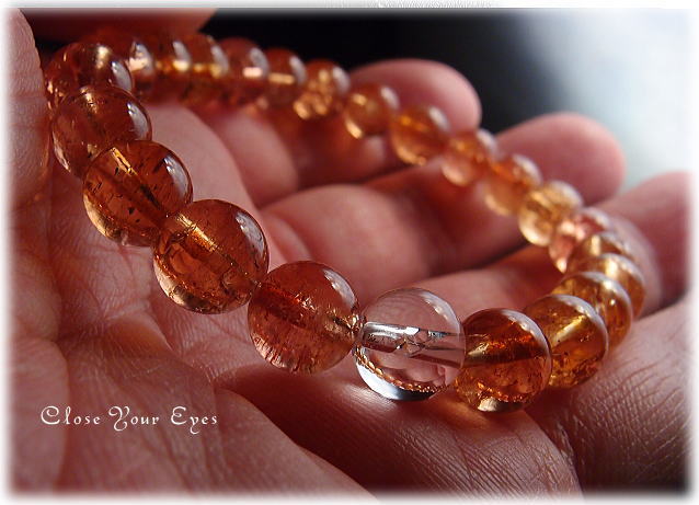 レアな石達　皇帝の輝き　インペリアルトパーズ　８ｍｍ玉ブレス　画像４