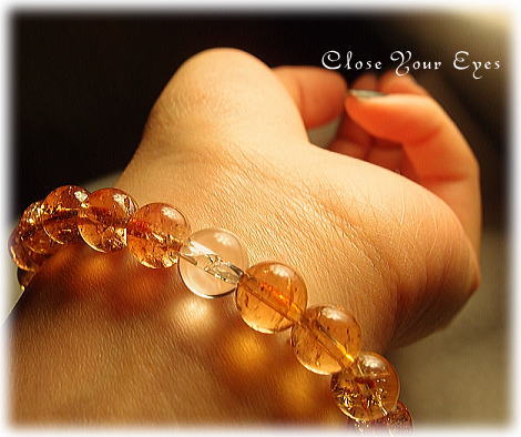 レアな石達　皇帝の輝き　インペリアルトパーズ　８ｍｍ玉ブレス　画像５