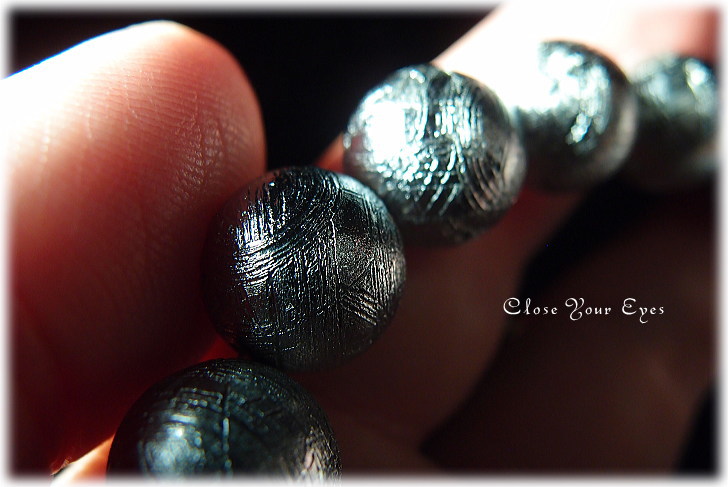レアな石達　ハイパーエナジーブレス アイアンメテオライト（鉄隕石） ギベオン・ムオニオナルスタ隕石 １２ミリ玉