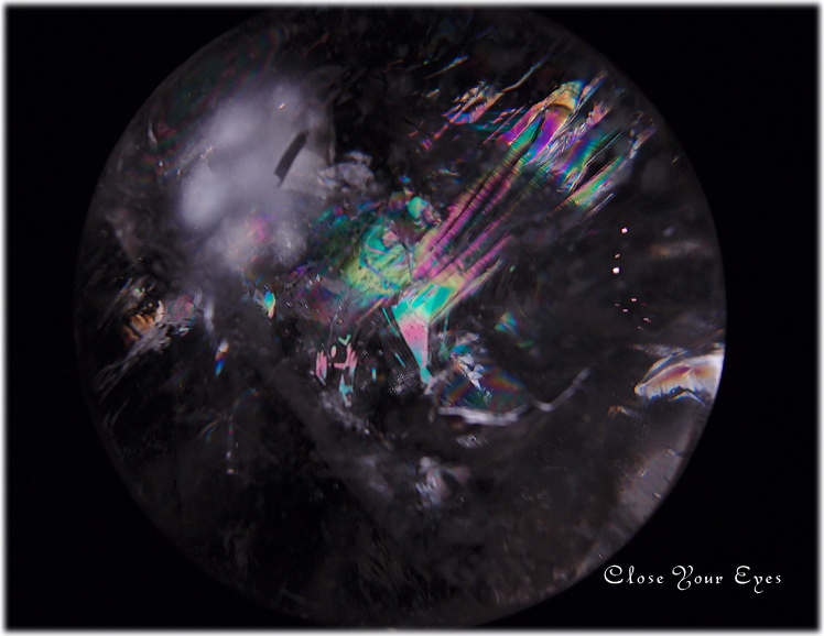 天然石パワーストーン レアな石達 レインボー水晶玉 70mm