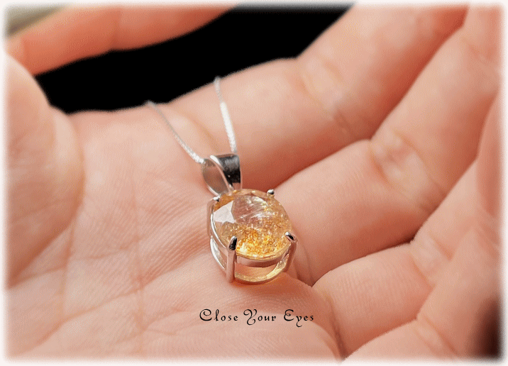 シルバーペンダント　サンストーン　画像２