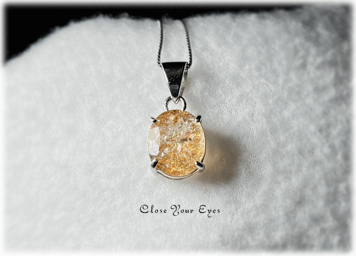 シルバーペンダント　サンストーン　画像３